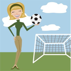 Soccer MOm A "soccer mom" caricature